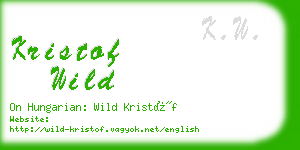 kristof wild business card